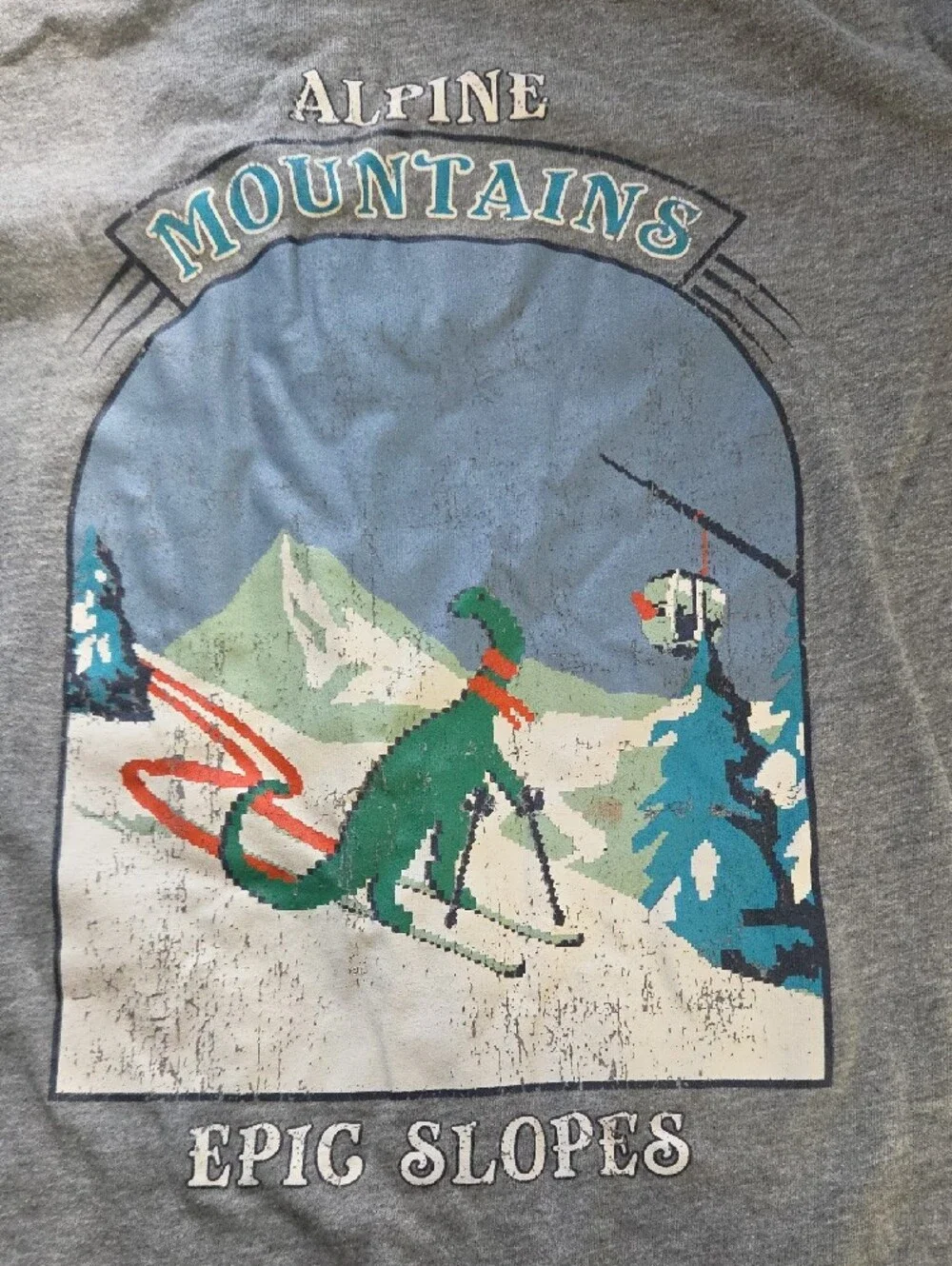 Cat & Jack Green Long-Sleeve Tee with Red Truck Graphic
